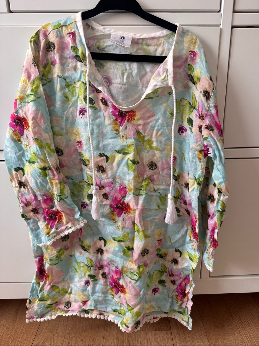 Snapper Rock Blue Floral swim coverup